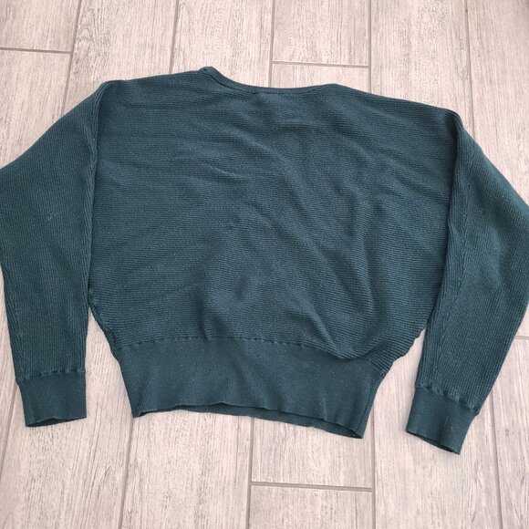 Express Forest Green Keyhole Ribbed Sweater Women's Size Medium - Picture 10 of 10